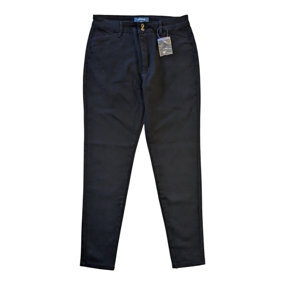 High rise straight leg pants